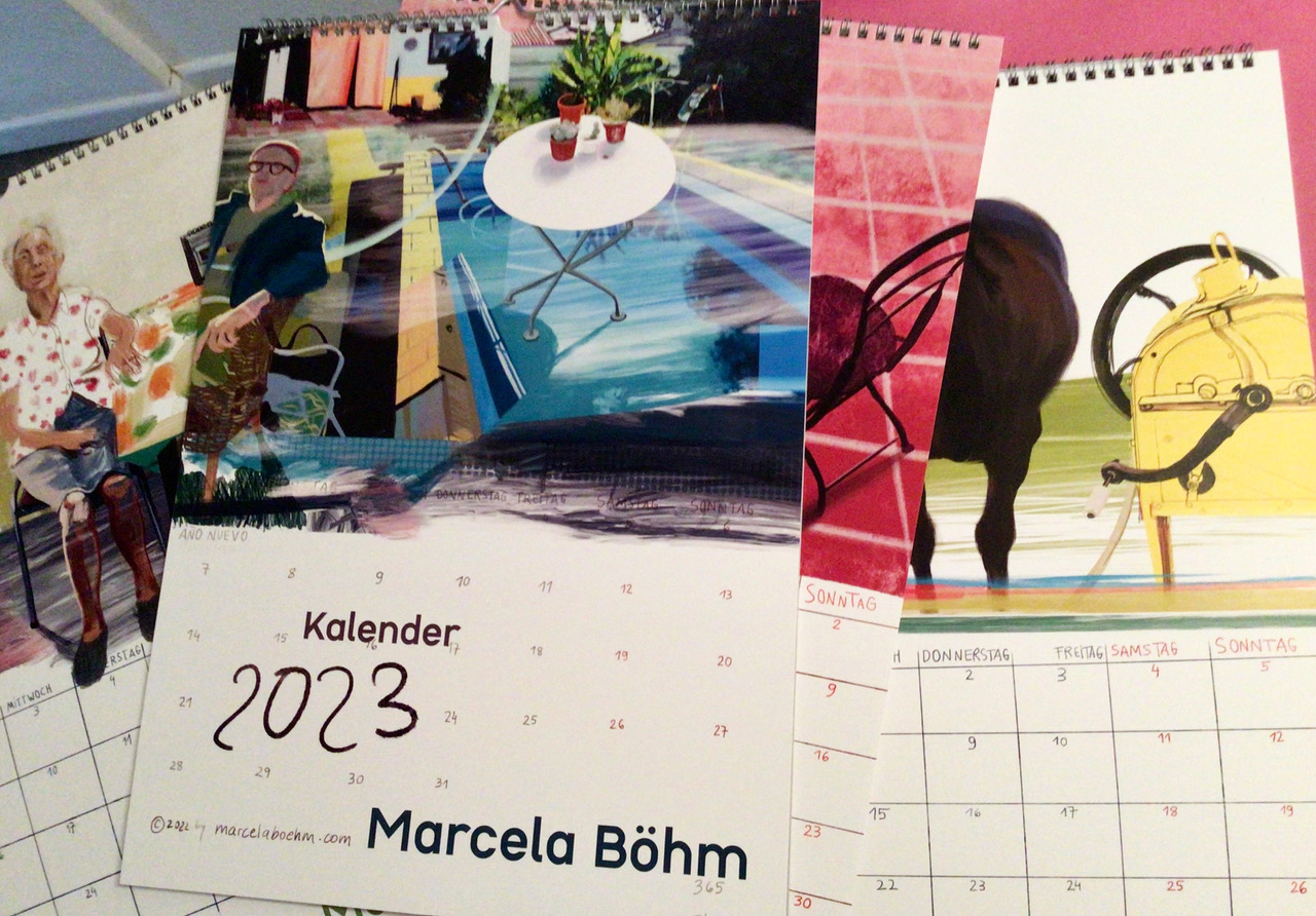 Pedro im Kalender 2023 der Künstlerin Marcela Böhm